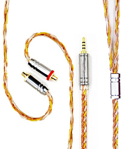 FEDAI Replacement Cable 16 Core Upgrade Silver Plated Earphone Cable, MMCX Upgrade Extension Cable for TIN Audio T2 T3 UE900s SE215 SE425 BGVP Earphones (2.5mm, MMCX)