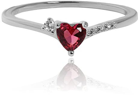 Meissa Anello da Donna in Argento Sterling 925 con Pietra a Goccia Rosa Anelli Impilabili Anello della Promessa Gioielli Donna Regalo Compleanno Donna Anniversario 2