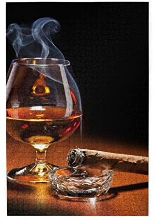 Zigarren- und Whiskey-Puzzles sind geeignet für Erwachsene und Jungen und Mädchen. 1000-teiliges Puzzle