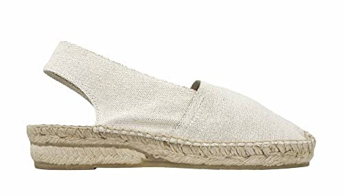 Alpargatas Destalonadas con Cuña Baja Hechas a Mano en España (Jaspe, Numeric_37)