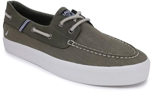 Nautica Bootsschuhe für Herren, lässiger Stil, Marineblau, Olivgrün, Malad, staubig, 42.5 EU