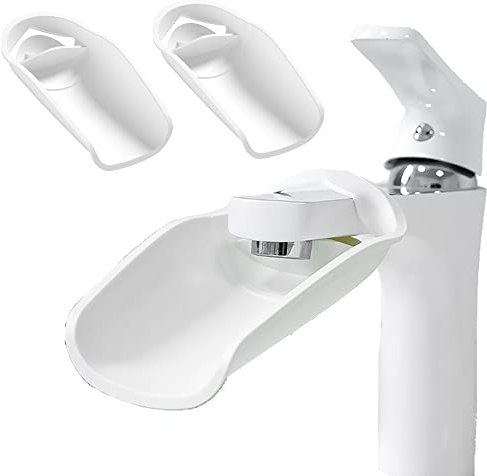 DXIA 3 Stück Wasserhahn Extender, Kinder Kunststoff Wasserhahn Verlängerung, Hahn-Extender Wasser-Hahn-Extender Wasserhahn Anzapfung Extender, für Kinder Baby Hände Waschen Badezimmer, Weiß