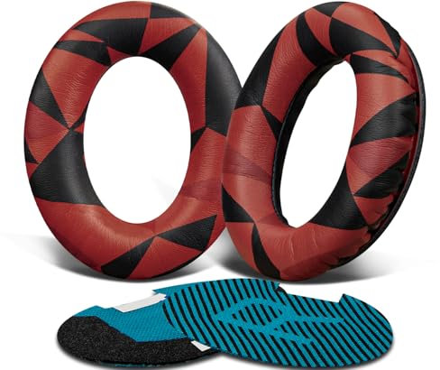 SoloWIT Almohadillas para Bose Auriculares, Cojines de Repuesto para Bose QuietComfort 15 QC15 QC25 QC2 QC35/Ae2 Ae2i Ae2w/SoundTrue & SoundLink Around-Ear & Around-Ear II (Tormenta roja)