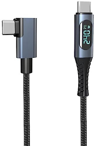 Disscool Cable USB 4.0 Thunderbolt 4, compatible con pantalla HD 8K, cable USB C PD 240 W 8 K a 60 Hz 40 Gbps transferencia de datos cables de 90 grados (1,2 m)