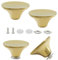 Unlorspy 4 Sets Solid Dutch Oven Knob,45 x 23 x15mm (Top Dia*H*Base Dia) Stainless Steel Universal Dutch Oven Pot Knob Cast Iron Replacement Handle (Gold)