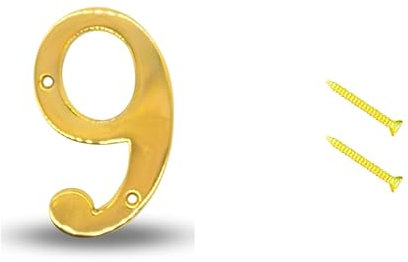 SOLID METAL BRASS HOUSE NUMBERS, Front Door Home 0 1 2 3 4 5 6 7 8 29