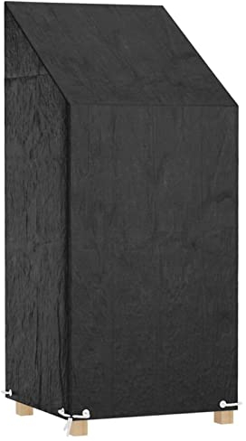 ShGaxin Abdeckung für Gartenstuhl, 65x65x110/150 cm, Schwarz, Polyester, UV-beständig, Wasserfest, Schloss, Stuhl-Abdeckung, Gartenmöbelabdeckung