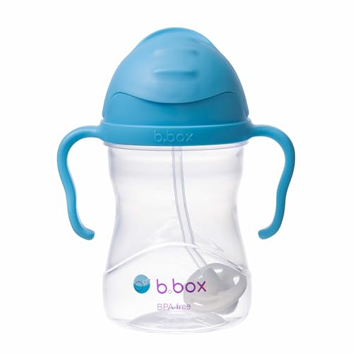 b.box Gobelet avec paille, tasse étanche pour bébé, gobelet anti-fuite pour tout-petits dès 6 mois, bouteille d’eau ou de lait pour bébé, sans BPA, passe au lave-vaisselle, 240 ml