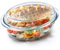 NUTRIUPS Cacerola de vidrio grande de 3,4 L con tapa, platos ovalados para hornear, aptos para microondas, a prueba de horno