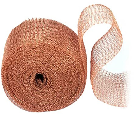 Peosaard Kupfergitterrolle, Kupfernetz, Kupfernetz Fine Draht -Netzrolle zum Gebäudelöcher Anlagenschutz 10 m, Anlagenschutznetz