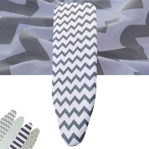 QSPNVFB Housse De Planche À Repasser 110x32 Cm Cotton Housse Table À Repasser, Réglable Housse pour Table À Repasser avec Rembourrage Épais, Elastic(Rippled)