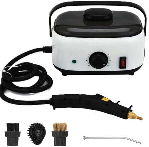 2500W High Pressure Steam Cleaner, Handheld Clean Steamers with 6 Speeds High-Pressure 1500ml Portable Steam Cleaner with 3 Brush Heads for Cleaning Grout Tile Car Living Room Kitchen Bathroom
