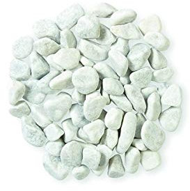Jardinex Gravier Blanc roulé marbre 15/25 mm - Sac 25 kg - Blanc