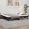 Homgoday Klappsofa Klappsofa Einzelbett Divan Sofa Ehebett Holzstruktur Sofa für Wohnzimmer Kiefer massiv schwarz 2X(90x190) cm