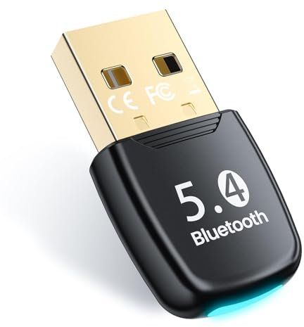 NEUTYPECHIC Adaptador Bluetooth 5.4 USB para PC, Laptop, Teclado, Mouse, Auriculares, Teléfono Móvil - Compatible Con Windows 8.1/10/11, Plug & Play, Conecta 7 Dispositivos