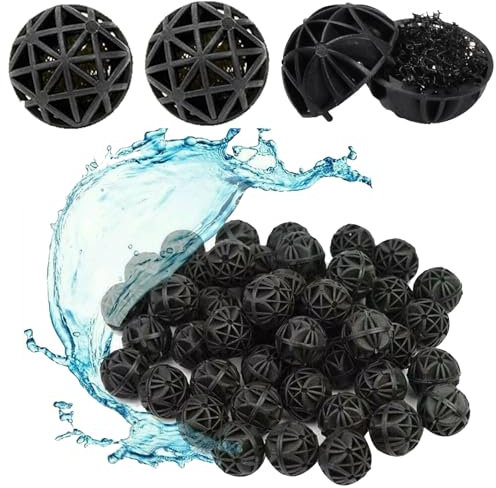 Tkxjry 150 Stücke Bio Filterbälle Aquarium,16mm Bio Poröse Filter,Bio Poröse Filter Biochemische Ball,Aquarium Bio Filterbälle,reduziert Anzahl Wasserwechsel, Filtermaterial für EX Außenfilter (16mm)