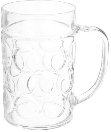 COLLBATH Chope À Bière Élégante Avec Poignée 500 Ml En Plastique Accessoire De Bar Pour La Maison