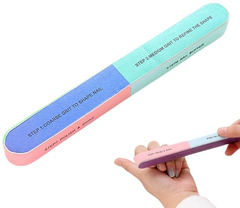 Nail Files and Buffers, Professional 7-Sided Buffing Block, Manicure Tools for Salon Spa Home Travel Kids Seniors Health Bridal Wedding Family Friends