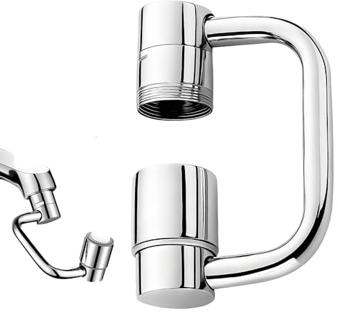 2026 Neu Wasserhahn Aufsatz Verlängerung, 1080° Drehbarer Multifunktionaler Verlängerungshahn, Rotierender Wasserhahn Schwenkbarer Wasserhanhnaufsatz Faucet Extender für Bad und Küche (1PC)