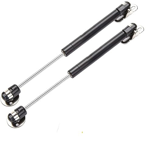 Klappscharniere 2 Stück 6-15 kg Bettkasten Gasfeder Küchenschrank Hydraulisches Scharnier(2pcs 15kg Black)