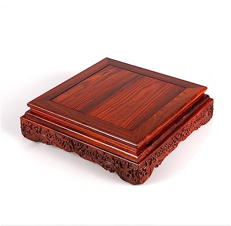 Pflanzenständer Für Innen Quadratischen Fuß Holz Vasenfuß Kleine Teekanne Vase Bonsaifuß Jade Buddha Statue Displayständer Bonsaiständer (S)