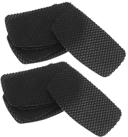Healeved Lot de 10 Patchs Auto-adhésifs Noirs en Maille Respirante pour Réparation Talon Chaussures de Sport, Baskets et Running, Renfort Intérieur Léger et Solide, Accessoire Entretien