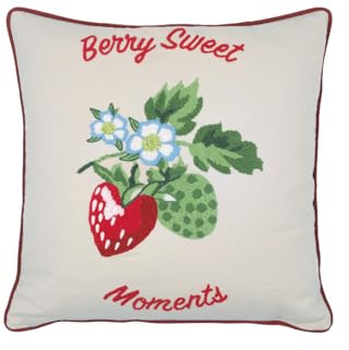 GreenGate Berry Kissenhülle mit Stickerei beige 40x40cm
