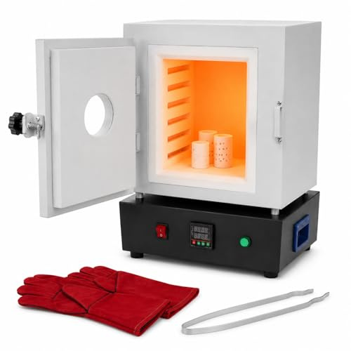 HCAUYNN Horno para Arcilla Profesional, Mini Horno Eléctrico para Cerámica, Esmalte y Pequeños Proyectos Artesanales