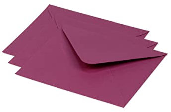Clairefontaine - Ref 60176C - Pollen Envelopes (Pack of 20) - 125 x 138mm Sized, 120gsm Paper, Gummed Seal, Inkjet & Laser Printer Compatible, Acid Free - Raspberry