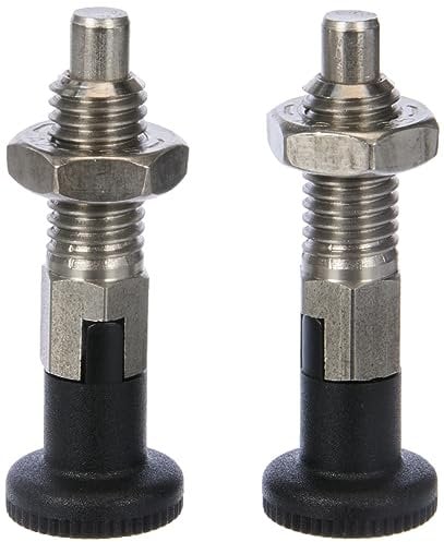 Ganter Normelemente GN 717-6-M10-CK-NI 717-6-M10-CK-NI-Pernos de Acero Inoxidable, Plata, Gewinde d2: M10, Set de 2 Piezas