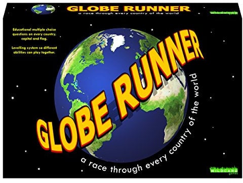 Wild Card Games GLOBE RUNNER – Educational Family Board Game for 2-6 Players, Ages 9+, Travels Through Every Country