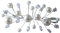 Attache Remonte Traine Broche bijou Original Ivoire Crème Ecru Blanc cassé Beige clair Cristal Perles verre nacrées style culture p robe Mariée Mariage Soirée Cérémonie (petit prix, pas cher)