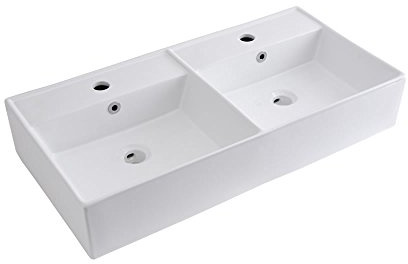 MILANO White Countertop or Wall Mounted Bathroom Basin Sink 820 x 420mm