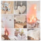 Nexos Trading LED Wandbild Leinwandbild mit Beleuchtung Fotodruck Home Romantic 30 x 30 cm Kunstdruck Leuchtbild Landhaus Vintage-Stil Dekobild mit Aufhänger