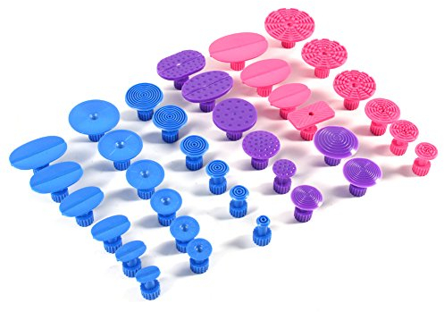36Pcs Puller Tabs, Nylon Auto Karosserie Lack Lose Dellen Reparatur Werkzeuge Kleber Puller Tabs Entfernen Puller Colourful Dent Repair Kit