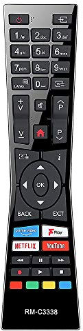 Gvirtue RM-C3338 RC43101P Remote Control Replacement Compatible with JVC 2018 2019 Smart 4K UHD LED LCD TVs with Fplay YouTube Netflix Buttons LT-24C680 LT-24C685 LT-32C695 LT-32C795 LT-40C790