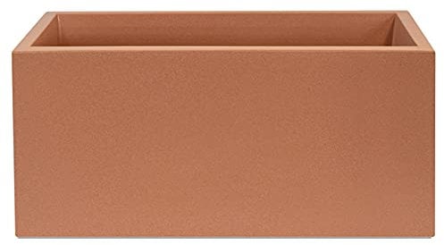 MACETERO DE POLIETILENO TERRACOTA 60x20x20 CM
