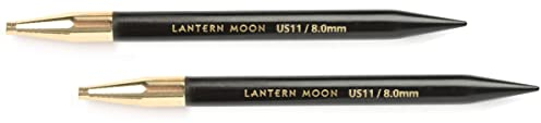 Lantern Moon Interchangeable Needle Tips, Black, 13cm 8mm