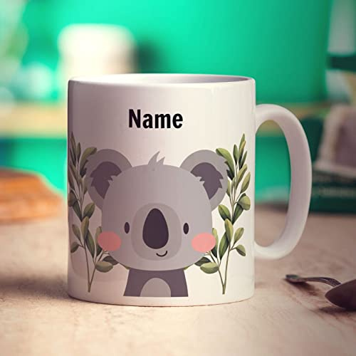 Personalised Koala Mug - Add Any Name - Gift for Children - Present for Kids - 11oz Ceramic Cup