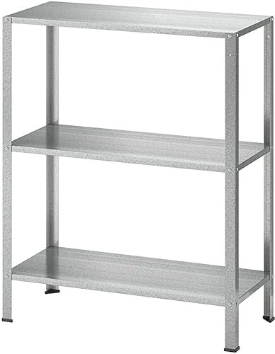 KUSH 3 tier Shelving Units For Storage, Heavy Duty Steel Slim Shelving Unit For Home, Workshop Shed Office, Ideal Garden Shelving Unit For Plants Outdoor & Indoor_ 60x27x74cm