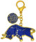Big Money Bull W5327 Porte-clés en forme de taureau bleu porte-bonheur pour carrière et richesse