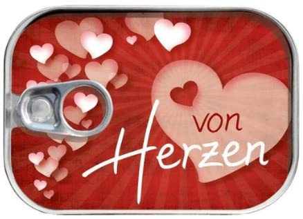 Dosenpost -von Herzen- inkl. Grußkarte & Adressaufkleber