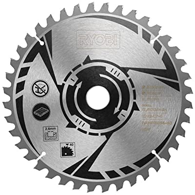 RYOBI - Lame Scie Onglet 254mm - RAMSB254-40 - 40 Dents Carbure, Coupe Transversale, Précision
