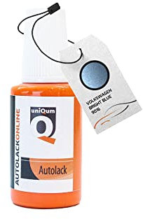 uniQum Autolack Lackstift fürs Auto für Volkswagen Bright Blue 9016 Autolack Reparatur 30 ml
