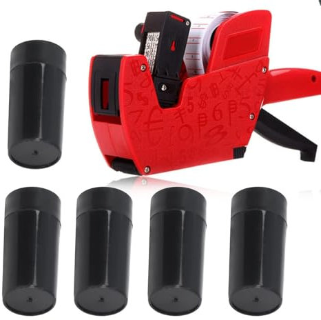 Rullo di Inchiostro 5 Pezzi, Cartuccia D'inchiostro in Rotoli di Inchiostro, Ricarica di Etichette per Rulli di Inchiostro per Adattarsi Alla Pistola per Etichette dei Prezzi MX-5500 20 mm