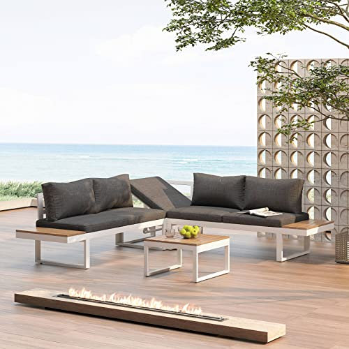 Dolamaní Lounge-Set Rio, Gartenmöbel-Set,Gestell besteht aus galvanisiertes Stahl. (Weiß)