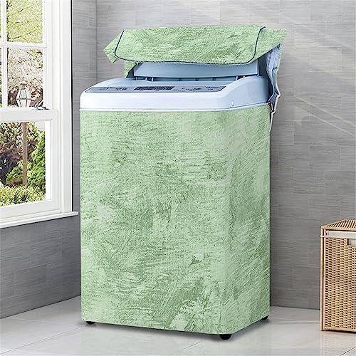 Odot Waschmaschinenabdeckung Toplader Bunt Staubdichte wasserdichte Sonnenfest Abdeckungen für Waschmaschine Trockner Waschtrocknerabdeckung Passend für Meisten Top (XXL (12.5kg),Grün)