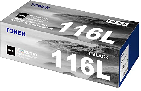 Coloran MLT-D116L D116L Schwarz Toner für Samsung MLT-D116L MLTD116L Tonerkartuschen Kompatibel mit Samsung Xpress SL-M2626, M2625, M2625D, M2825, M2825DW, M2835, M2675, M2675F, M2875, M2885 Druckers