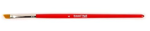 Emmi Nail Gel-Pinsel French Gr.4 I Akkurater Kunsthaar Pinsel für Gelnägel I Aceton geschützt I Mit Holz-Stiel & weichen Borsten für UV & LED Gel