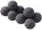 Heyfurni 10 Stück Keramik Feuerball, Runde Feuer Rock Set für Kamine Drinnen und Draußen, Feuerstelle, Famin Bioethanol, Ethanol, Schwarz, (10pcs 3in Black Balls)